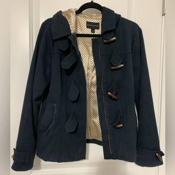 Banana Republic Hooded Navy Utility Jacket - Women's Size L - Picture 3 of 8